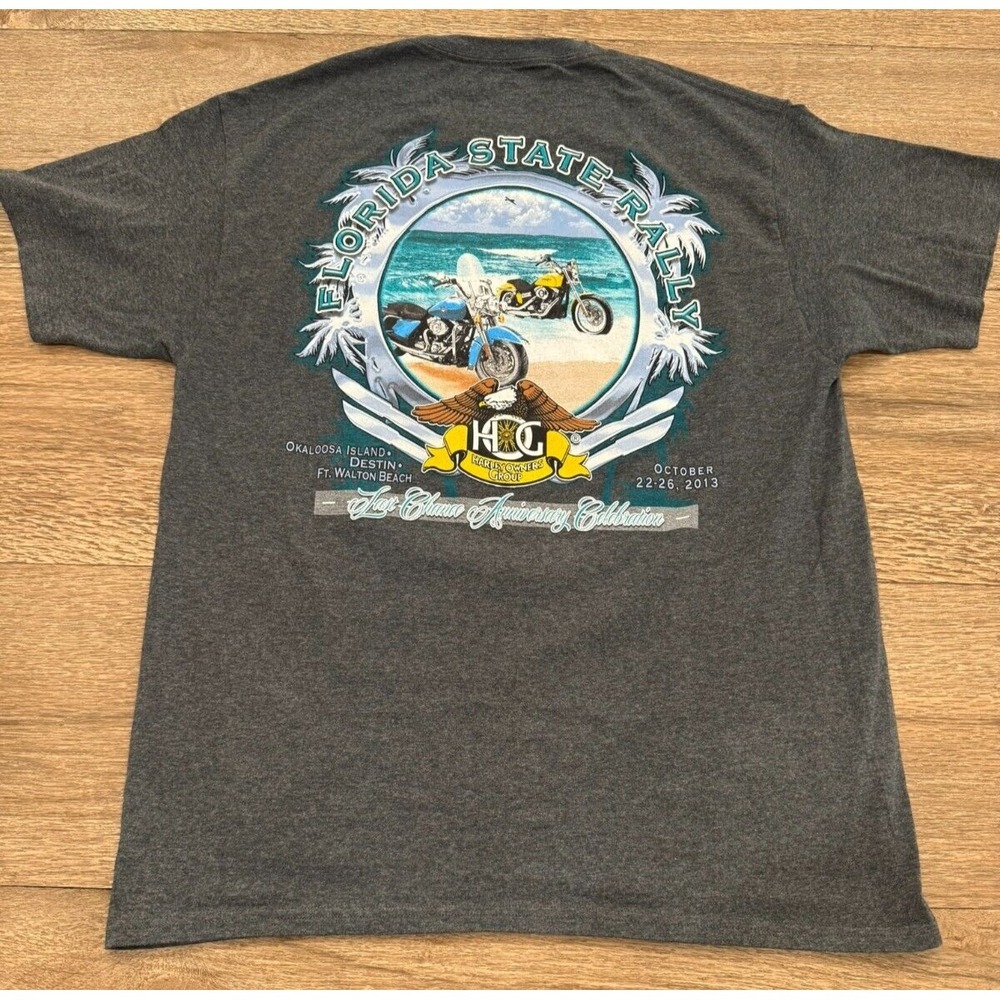 Harley Davidson Florida State Rally 30 Anniversary Logo 2013 T Shirt Men's Large